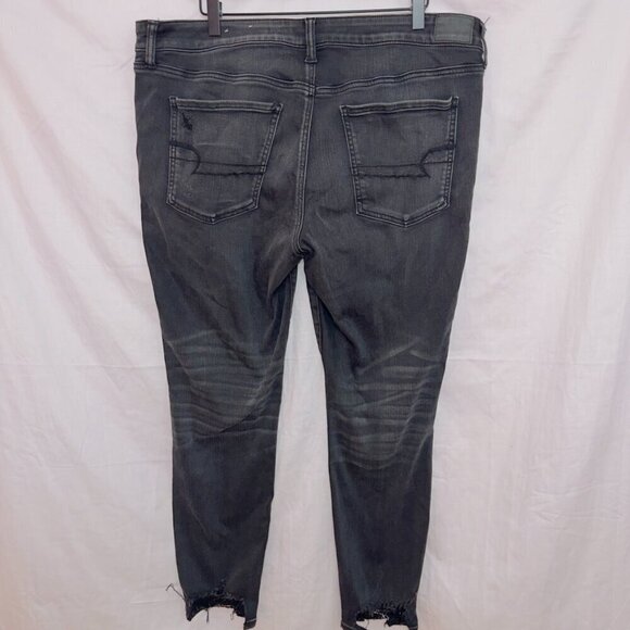American Eagle Black Wash Denim Next Level Stretch Mid Rise Jegging Jeans - Picture 7 of 7